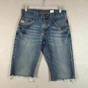 Cinch Carter Shorts Mens 28 Denim Cutoff Blue Medium Wash MB96134001